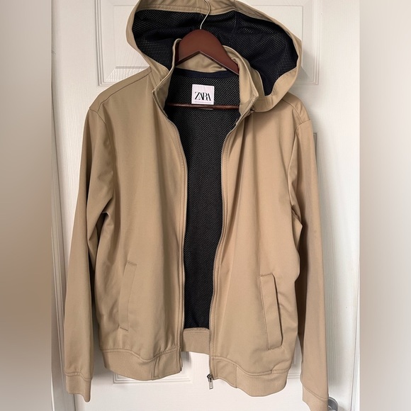 Mens Zara Midweight Full Zip Bomber Jacket Large - Picture 3 of 8